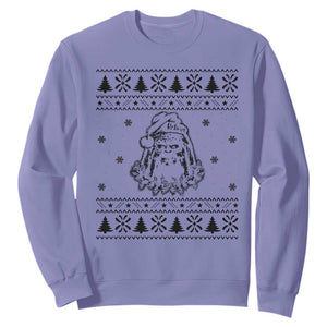 Bigfoot Santa Claus Sweatshirt Sasquatch Lovers Funny Xmas Ugly TS10 Violet Print Your Wear