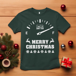 Merry Christmas Shitter's Full T Shirt Funny Ugly Christmas Sweater TS10 Dark Forest Green Print Your Wear