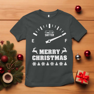 Merry Christmas Shitter's Full T Shirt Funny Ugly Christmas Sweater TS10 Dark Heather Print Your Wear