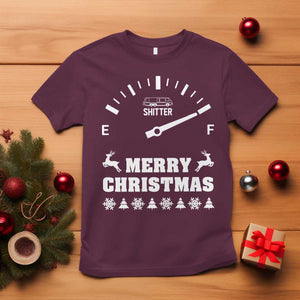 Merry Christmas Shitter's Full T Shirt Funny Ugly Christmas Sweater TS10 Maroon Print Your Wear