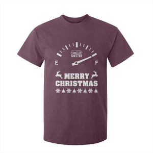 Merry Christmas Shitter's Full T Shirt For Kid Funny Ugly Christmas Sweater TS10 Maroon Print Your Wear