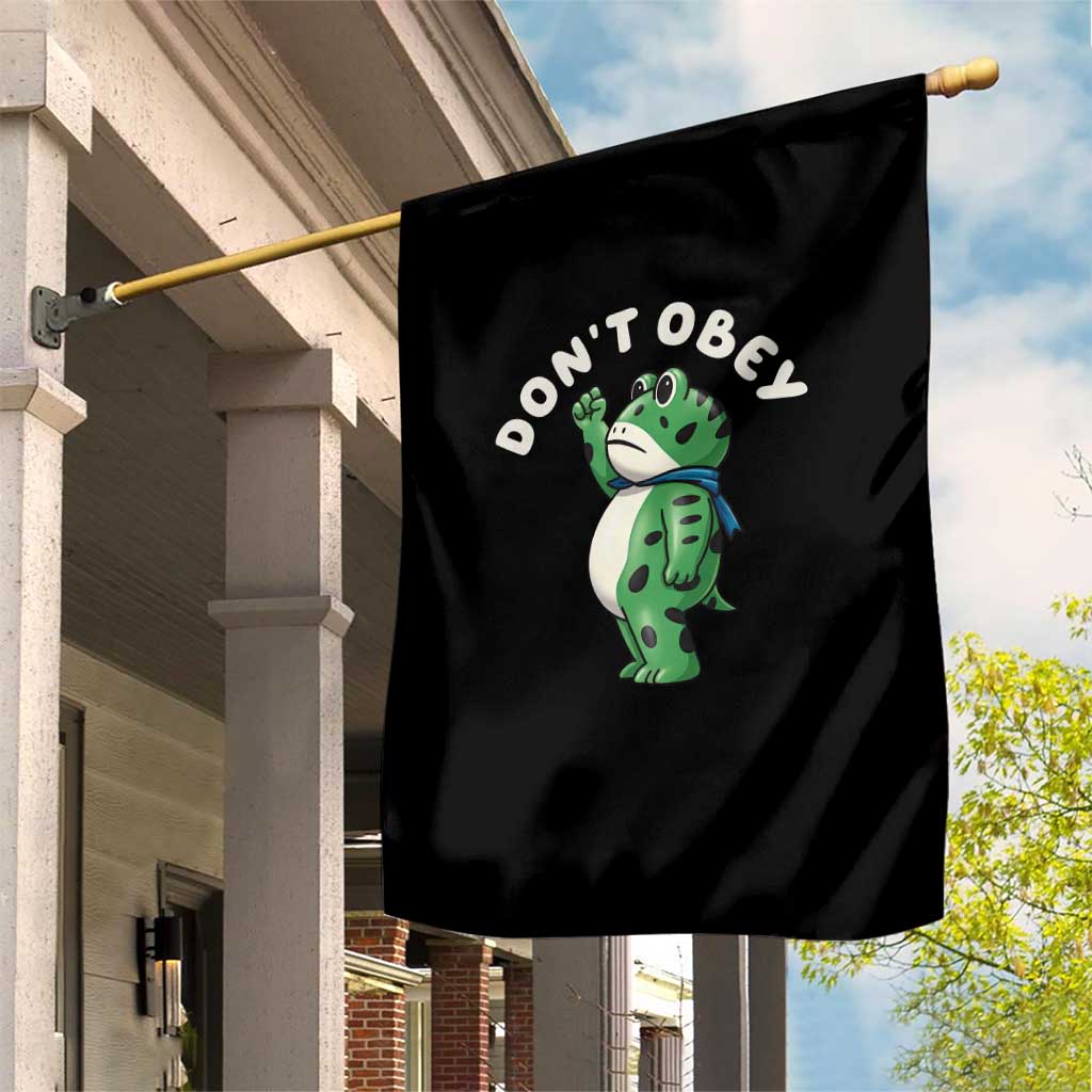 Portland Frog Garden Flag Don't Obey Inflatable Costume Protest TS10 Print Your Wear