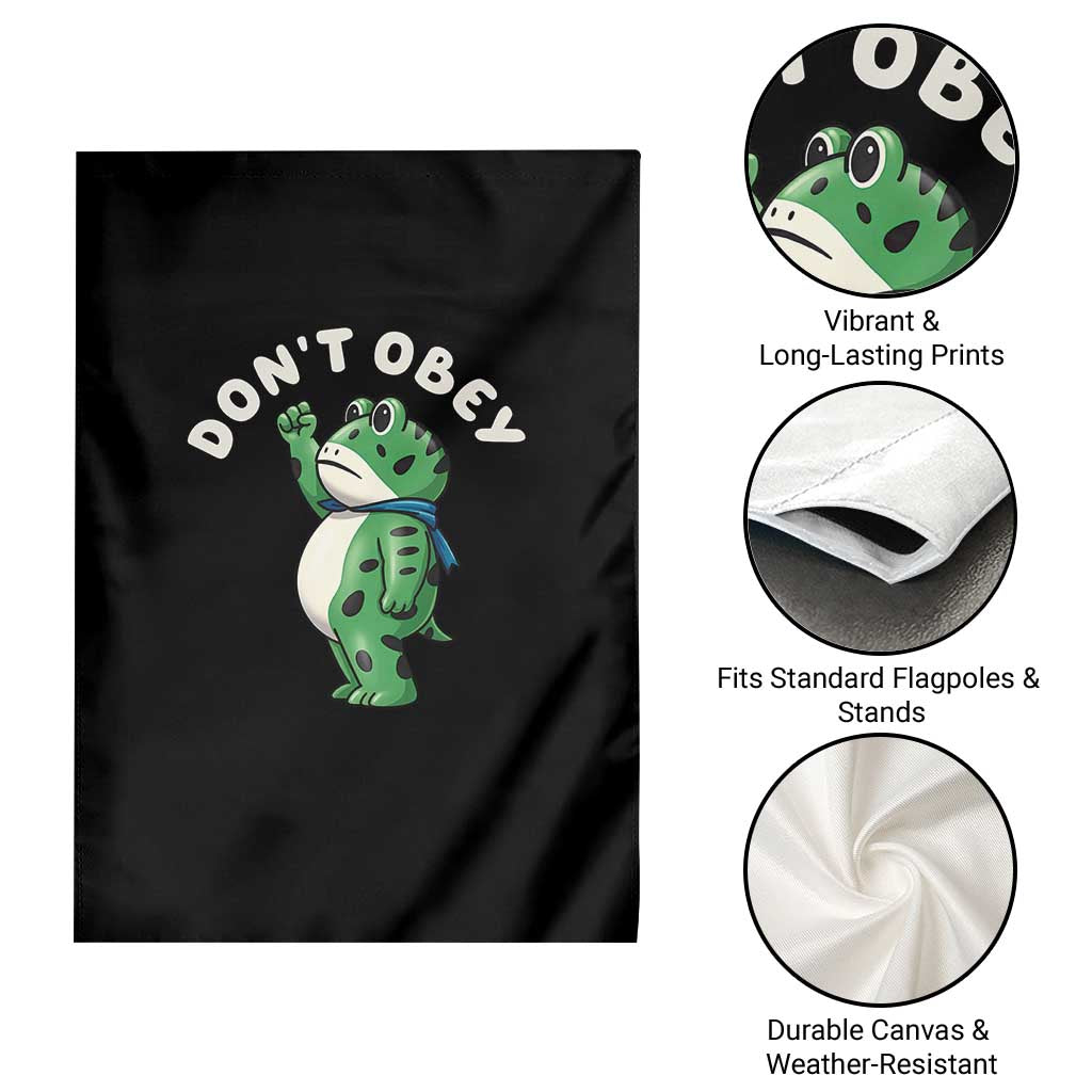 Portland Frog Garden Flag Don't Obey Inflatable Costume Protest TS10 Print Your Wear