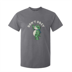 Portland Frog T Shirt For Kid Don't Obey Inflatable Costume Protest TS10 Charcoal Print Your Wear
