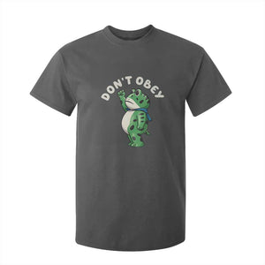 Portland Frog T Shirt For Kid Don't Obey Inflatable Costume Protest TS10 Dark Heather Print Your Wear