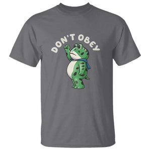Portland Frog T Shirt Don't Obey Inflatable Costume Protest TS10 Charcoal Print Your Wear