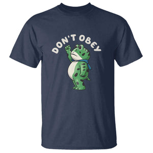 Portland Frog T Shirt Don't Obey Inflatable Costume Protest TS10 Navy Print Your Wear
