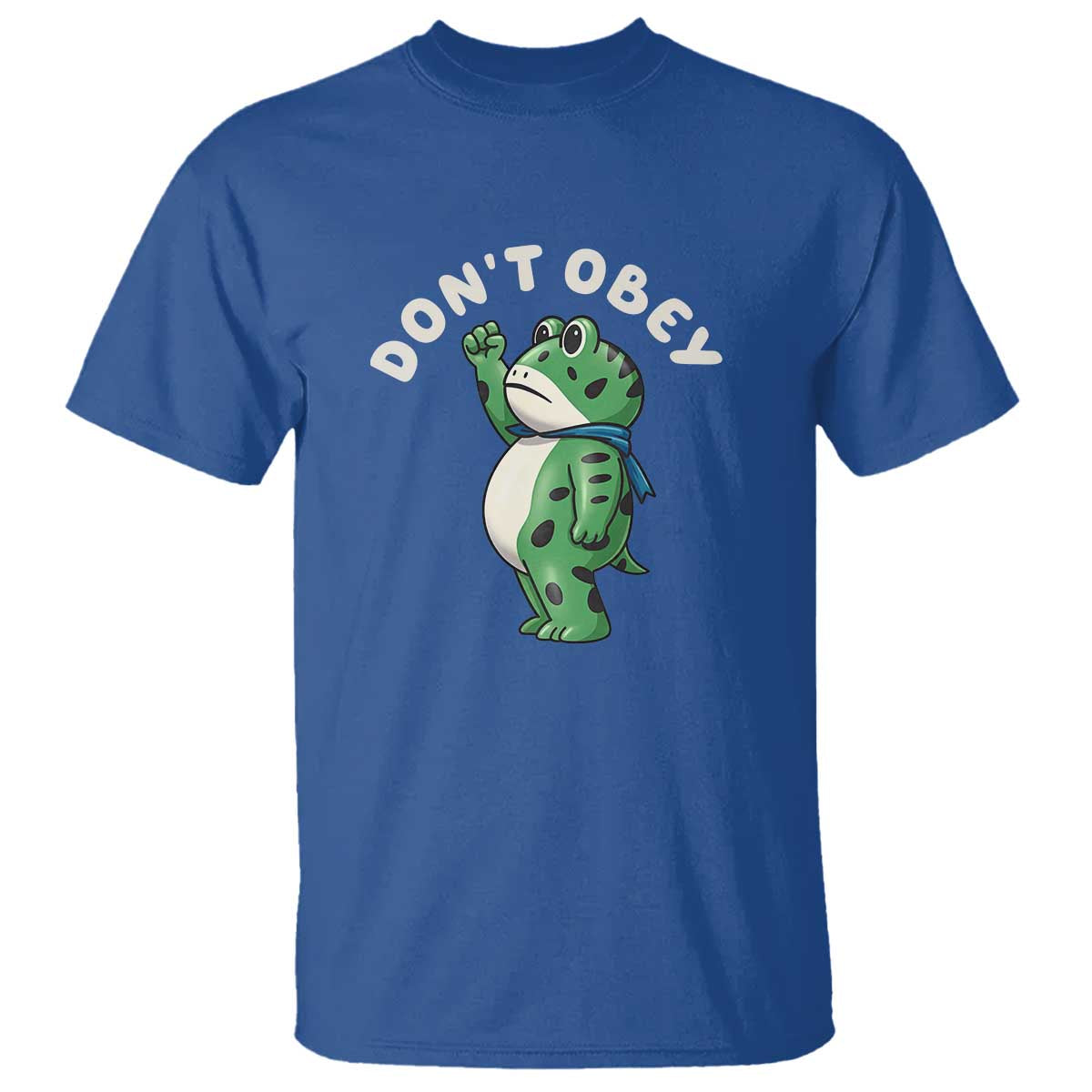 Portland Frog T Shirt Don't Obey Inflatable Costume Protest TS10 Royal Blue Print Your Wear