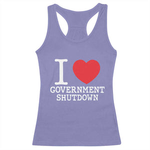 I Love Government Shutdown Racerback Tank Top Libertarian Anarchist TS10 Violet Print Your Wear