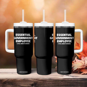 Essential Government Employee Tumbler With Handle Government Shutdown TS10 Print Your Wear