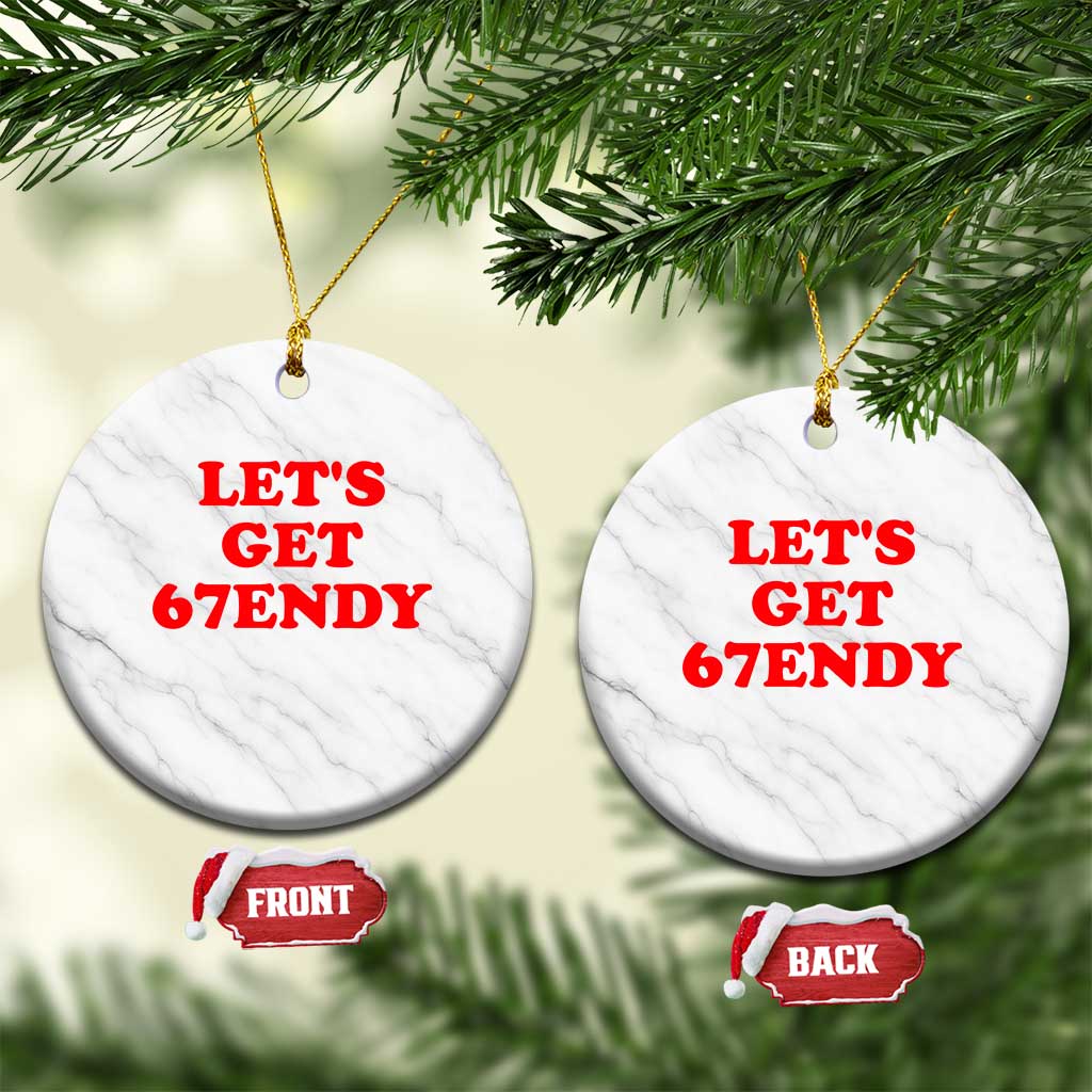 Let's Get Sendy 67 Ceramic Ornament Funny 6 7 Six Seven 6 7endy Meme TS10 1pc White Marble Print Your Wear
