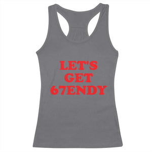 Let's Get Sendy 67 Racerback Tank Top Funny 6 7 Six Seven 6 7endy Meme TS10 Charcoal Print Your Wear