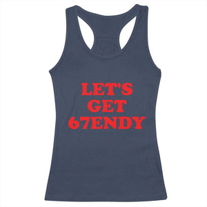 Let's Get Sendy 67 Racerback Tank Top Funny 6 7 Six Seven 6 7endy Meme TS10 Navy Print Your Wear