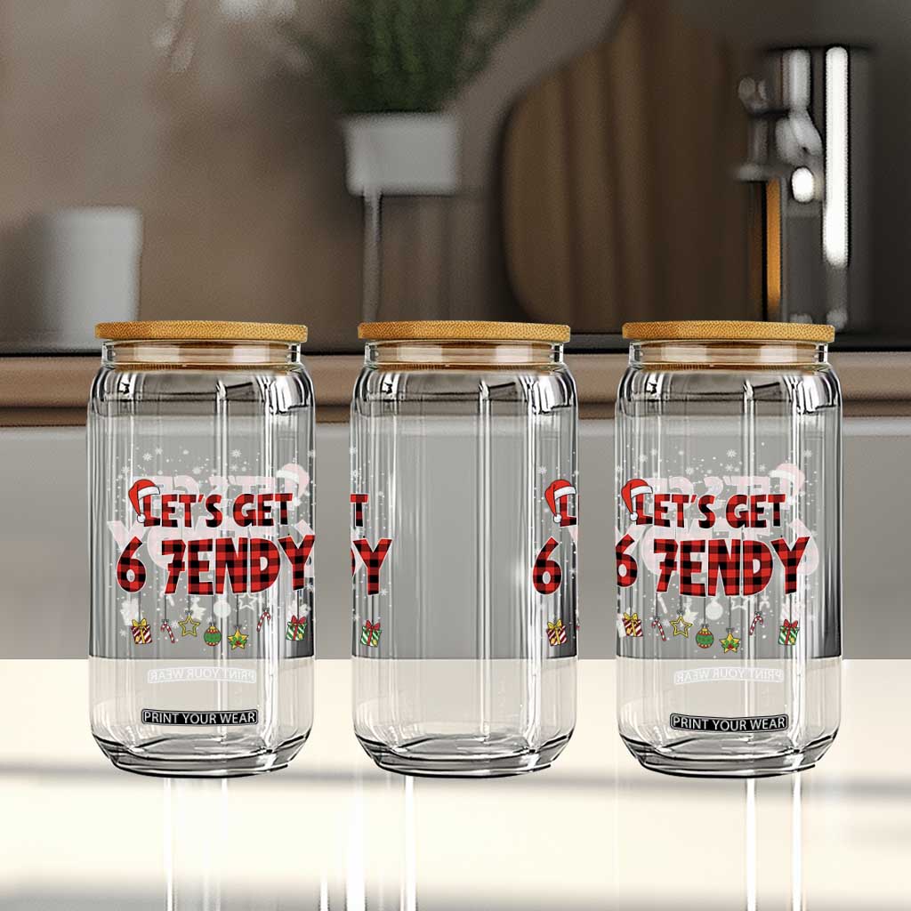 Six Seven Christmas Glass Can Let's get Sendy 7endy Funny 67 6 7 Meme Gen Alpha Slang TS10 Print Your Wear