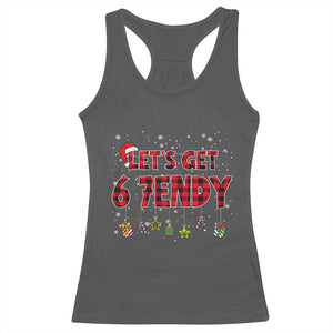 Six Seven Christmas Racerback Tank Top Let's get Sendy 7endy Funny 67 6 7 Meme Gen Alpha Slang TS10 Dark Heather Print Your Wear