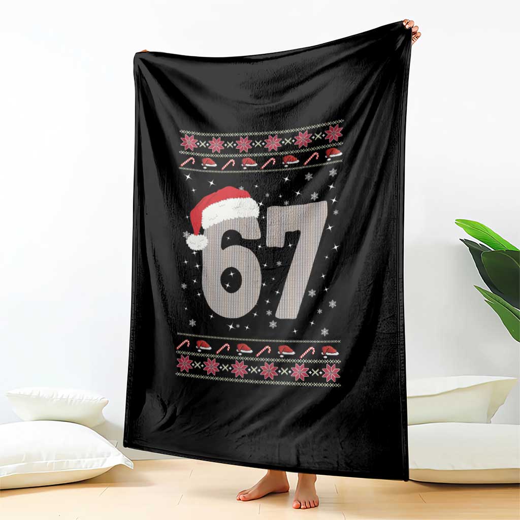 Funny Six Seven 6 7 Meme Ugly Christmas Throw Blanket Gen Alpha Slang TS10 Print Your Wear