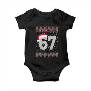 Funny Six Seven 6 7 Meme Ugly Christmas Baby Onesie Gen Alpha Slang TS10 Black Print Your Wear