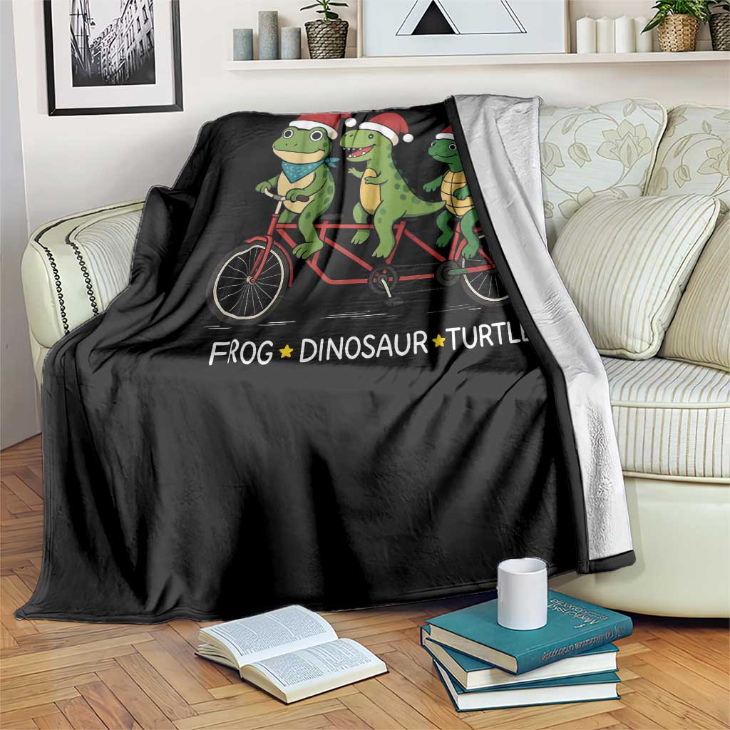 Subtle FDT Christmas Throw Blanket Frog Dinosaur Turtle Political Satire TS10 Print Your Wear