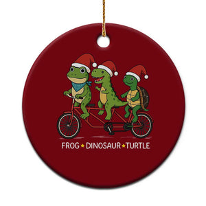 Subtle FDT Xmas Ceramic Ornament Frog Dinosaur Turtle Political Satire TS10 1pc Red Print Your Wear