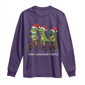 Subtle FDT Christmas Long Sleeve Shirt Frog Dinosaur Turtle Political Satire TS10 Purple Print Your Wear