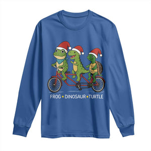 Subtle FDT Christmas Long Sleeve Shirt Frog Dinosaur Turtle Political Satire TS10 Royal Blue Print Your Wear