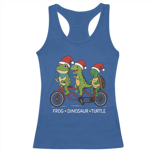 Subtle FDT Christmas Racerback Tank Top Frog Dinosaur Turtle Political Satire TS10 Royal Blue Print Your Wear