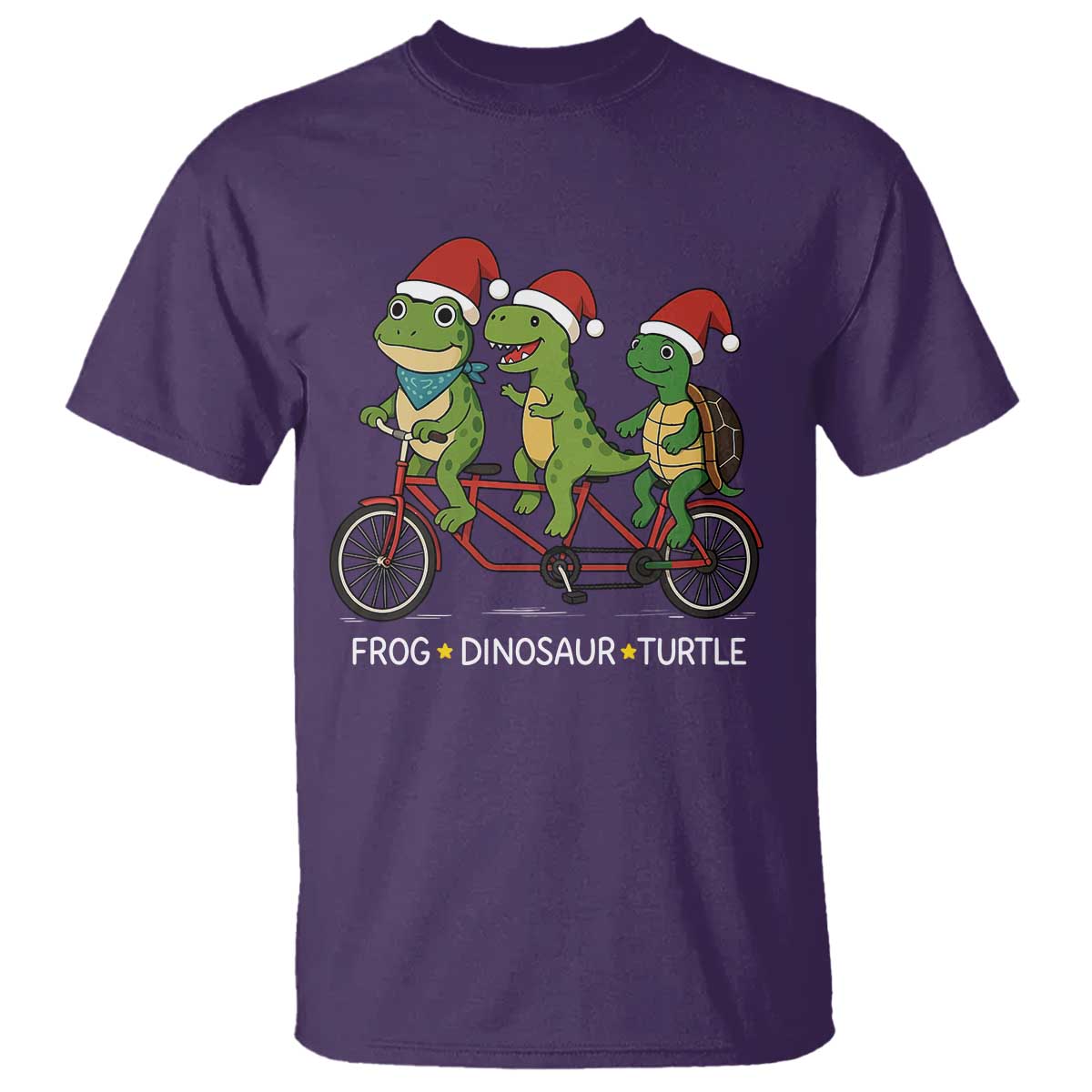 Subtle FDT Christmas T Shirt Frog Dinosaur Turtle Political Satire TS10 Purple Print Your Wear