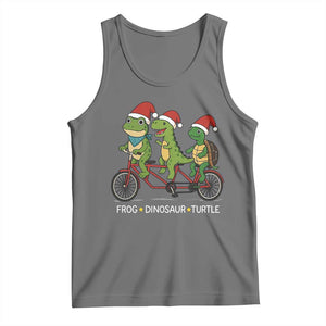 Subtle FDT Christmas Tank Top Frog Dinosaur Turtle Political Satire TS10 Black Heather Print Your Wear