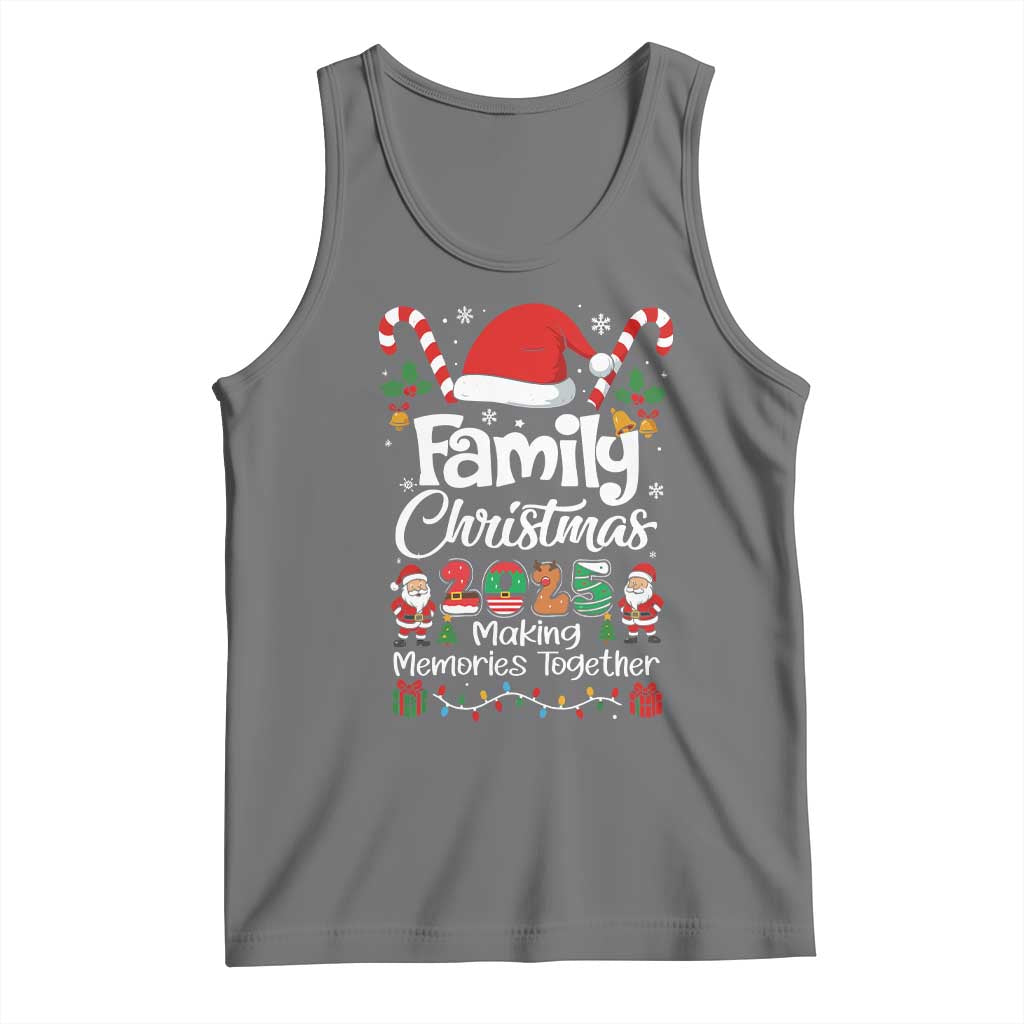 Family Christmas 2025 Tank Top Matching Xmas Squad Santa TS10 Black Heather Print Your Wear