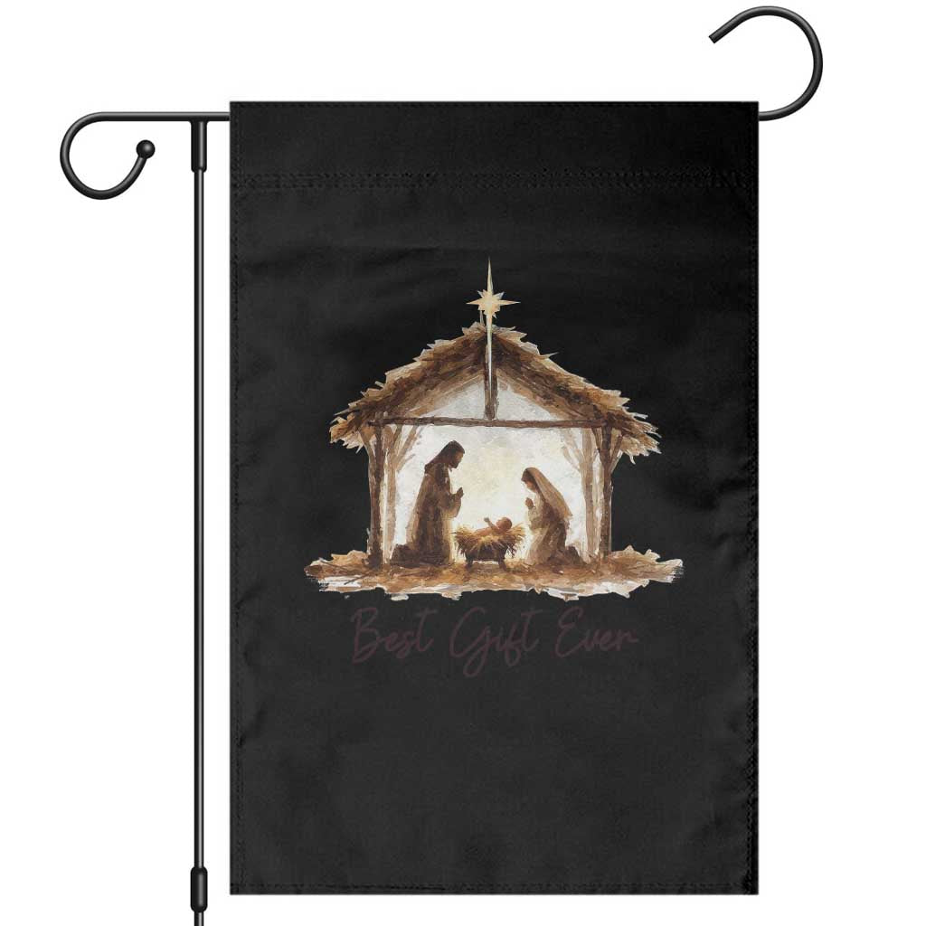 Nativity Scene Garden Flag Christian Christmas Jesus Best Gift Ever TS10 Black Print Your Wear