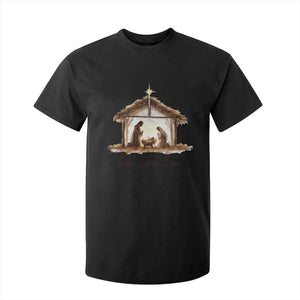 Nativity Scene T Shirt For Kid Christian Christmas Jesus Best Gift Ever TS10 Black Print Your Wear