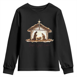 Nativity Scene Youth Sweatshirt Christian Christmas Jesus Best Gift Ever TS10 Black Print Your Wear
