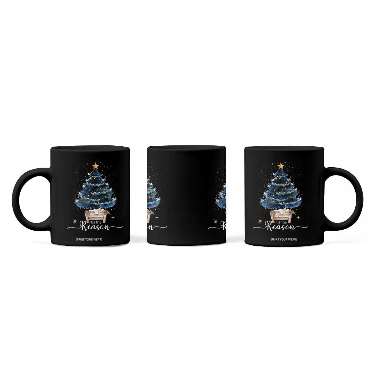 Nativity Scene Coffee Mug Jesus Reason Tis The Season Christian Christmas Tree TS10 Print Your Wear