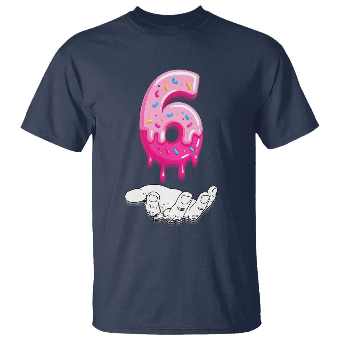Funny 67 Six Seven Meme Couple Matching T Shirt Number 6 Baseball Ice Cream Drip TS10 Navy Print Your Wear