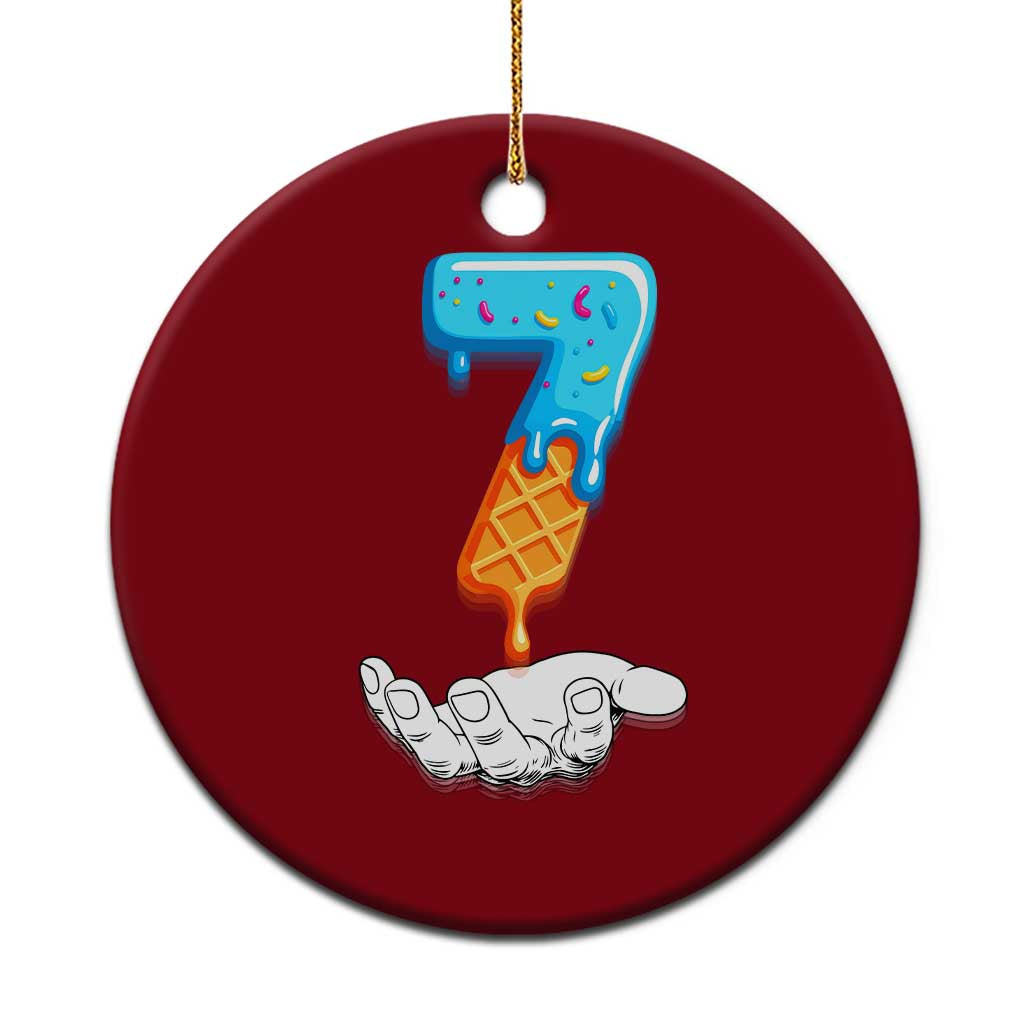 Funny 67 Six Seven Meme Couple Matching Ceramic Ornament Number 7 Baseball Ice Cream Drip TS10 1pc Red Print Your Wear