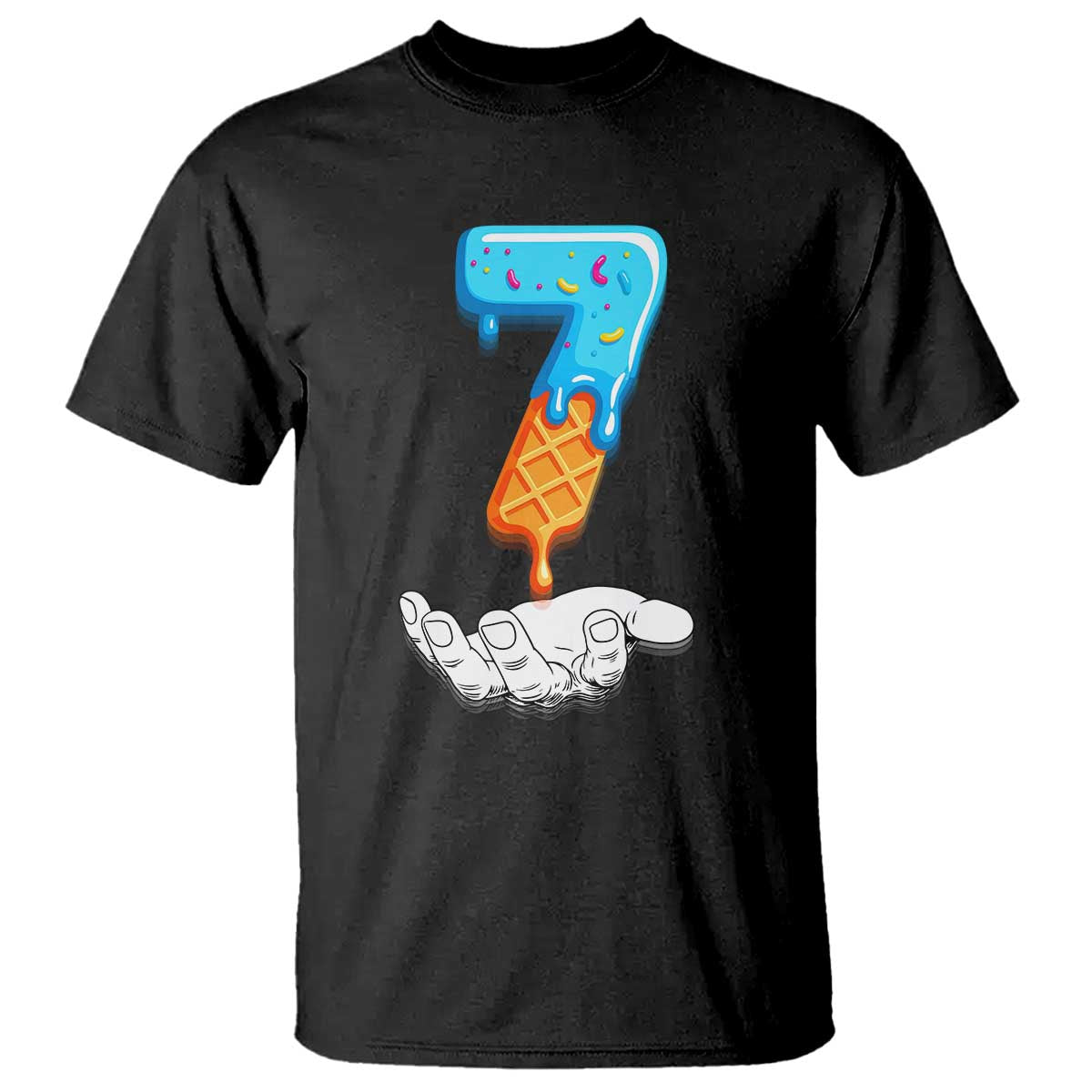 Funny 67 Six Seven Meme Couple Matching T Shirt Number 7 Baseball Ice Cream Drip TS10 Black Print Your Wear