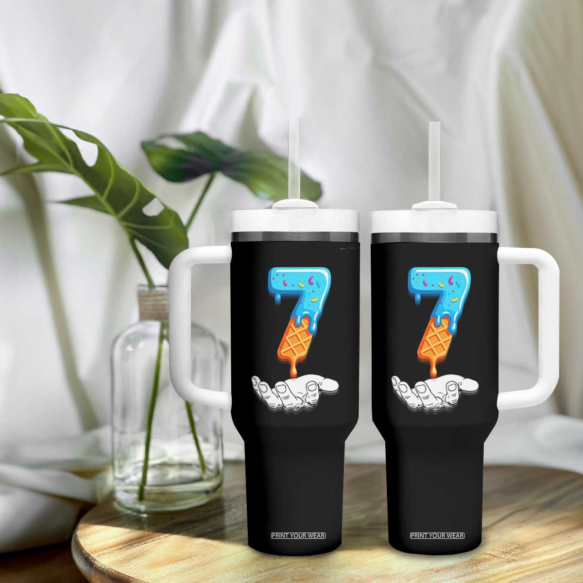 Funny 67 Six Seven Meme Couple Matching Tumbler With Handle Number 7 Baseball Ice Cream Drip TS10 Print Your Wear