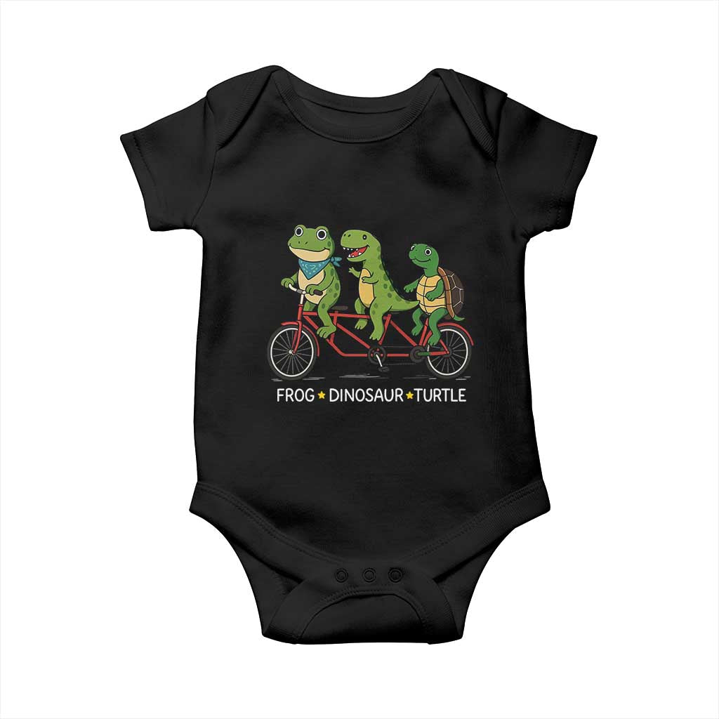 Subtle FDT Baby Onesie Frog Dinosaur Turtle Political Satire TS10 Black Print Your Wear