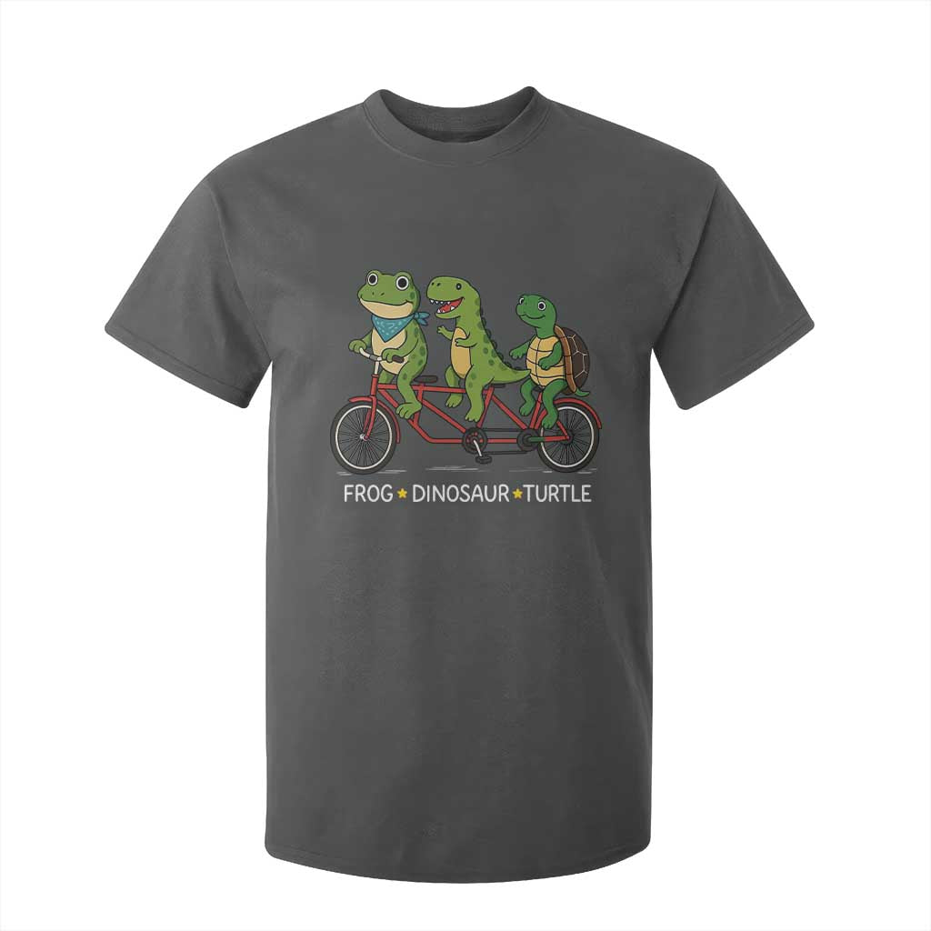Subtle FDT T Shirt For Kid Frog Dinosaur Turtle Political Satire TS10 Dark Heather Print Your Wear
