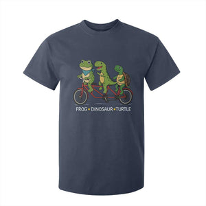 Subtle FDT T Shirt For Kid Frog Dinosaur Turtle Political Satire TS10 Navy Print Your Wear