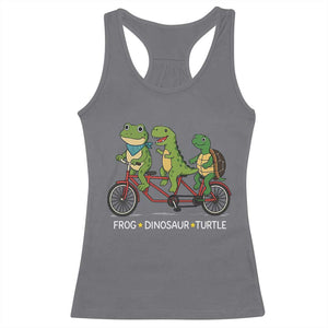 Subtle FDT Racerback Tank Top Frog Dinosaur Turtle Political Satire TS10 Charcoal Print Your Wear