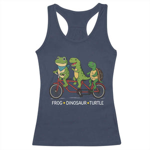 Subtle FDT Racerback Tank Top Frog Dinosaur Turtle Political Satire TS10 Navy Print Your Wear