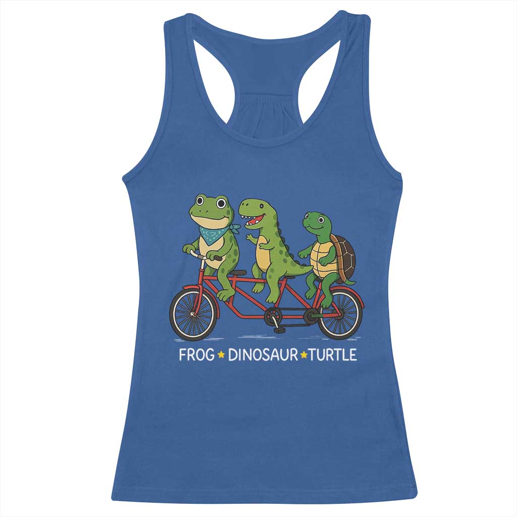 Subtle FDT Racerback Tank Top Frog Dinosaur Turtle Political Satire TS10 Royal Blue Print Your Wear