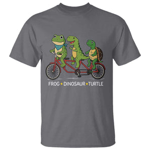 Subtle FDT T Shirt Frog Dinosaur Turtle Political Satire TS10 Charcoal Print Your Wear