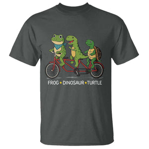 Subtle FDT T Shirt Frog Dinosaur Turtle Political Satire TS10 Dark Heather Print Your Wear
