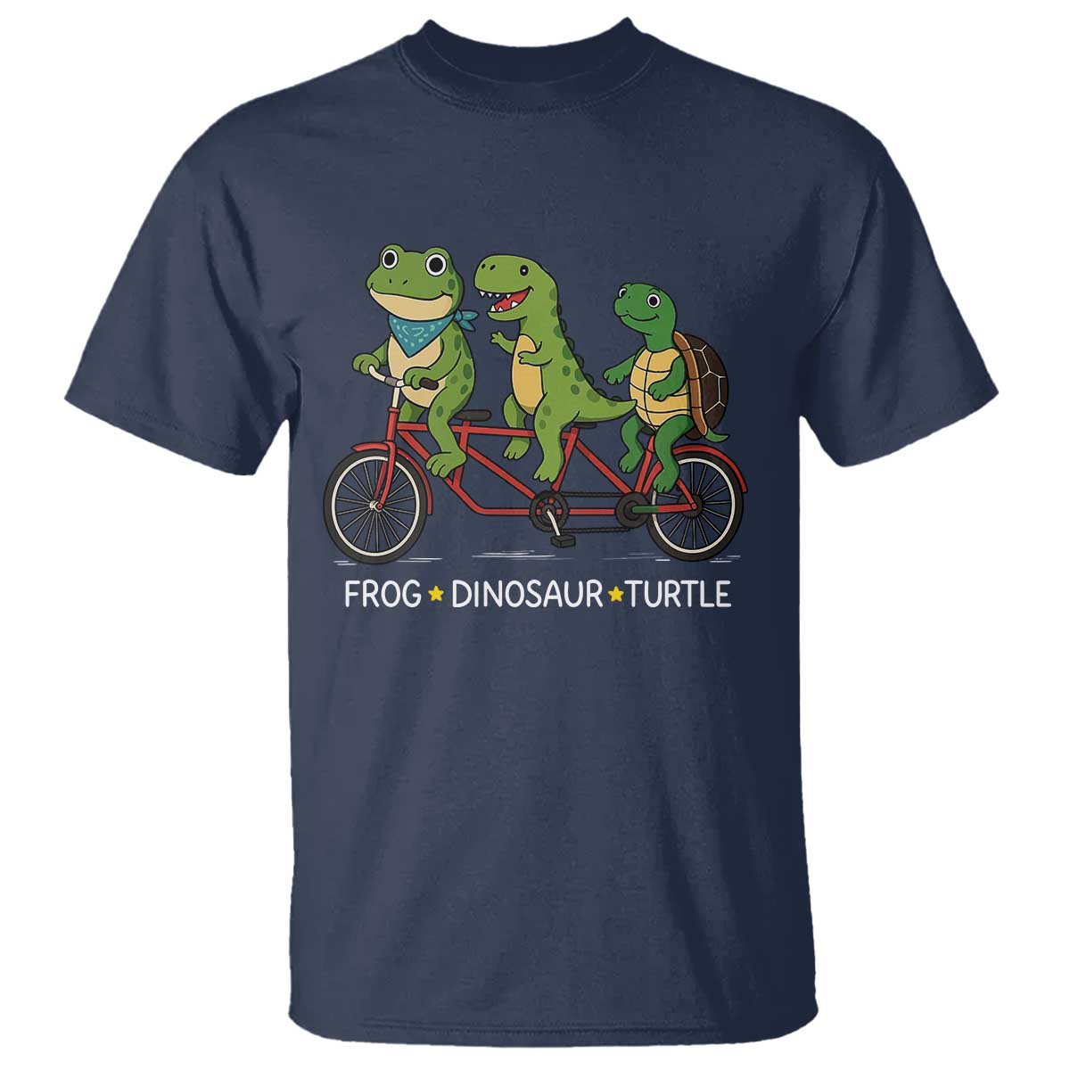 Subtle FDT T Shirt Frog Dinosaur Turtle Political Satire TS10 Navy Print Your Wear