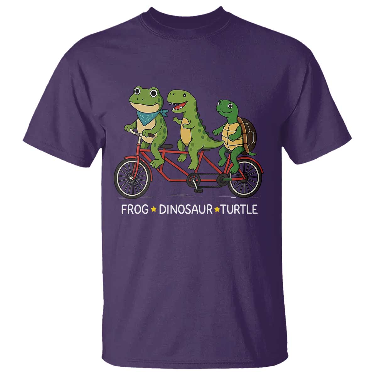 Subtle FDT T Shirt Frog Dinosaur Turtle Political Satire TS10 Purple Print Your Wear