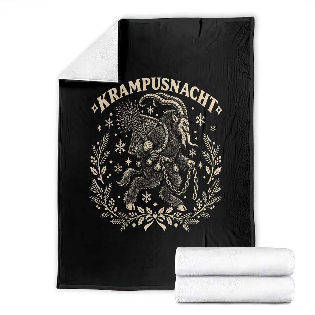 Krampusnacht Goth Krampus Christmas Throw Blanket Yule Pagan Dark Folklore Folk Art