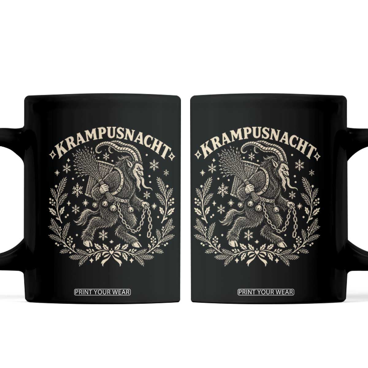 Krampusnacht Goth Krampus Christmas Coffee Mug Yule Pagan Dark Folklore Folk Art