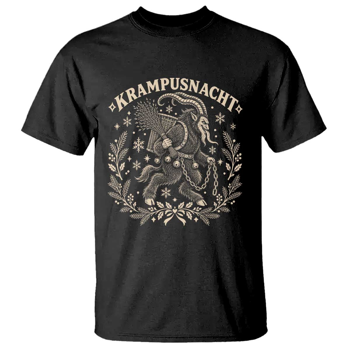Krampusnacht Goth Krampus Christmas T Shirt Yule Pagan Dark Folklore Folk Art